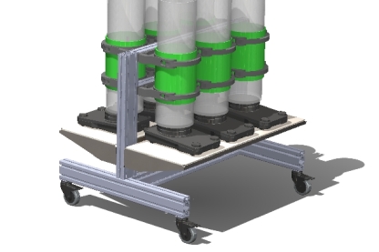 Gestellkonstruktion mit Aluminiumprofilen