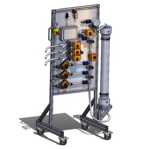 Gesamtansicht der Konstruktion der Beschichtungsanlage